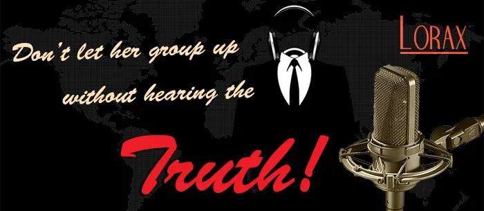 Lorax, voice of Anonymous speaking truth to power.