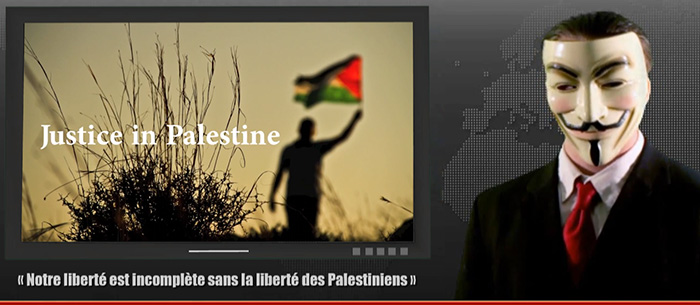 Anonymous soutient la Palestine