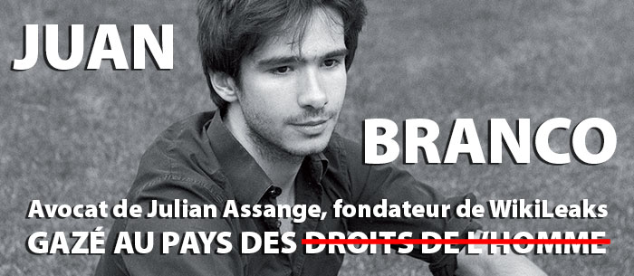 Juan Branco, avocat de WikiLeaks, gazé à Paris