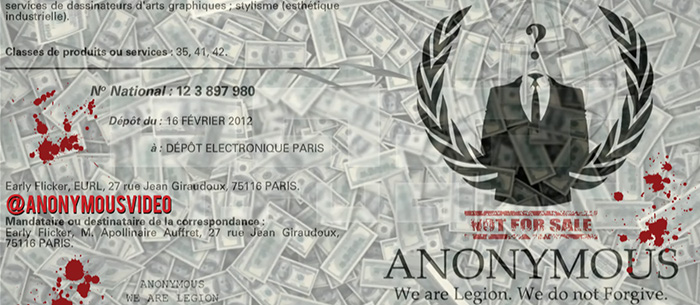 Anonymous : Pas à vendre