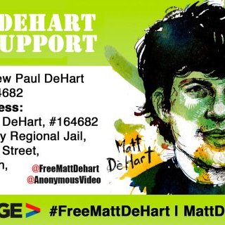 Matt DeHart Jail Support @AnonymousVideo
