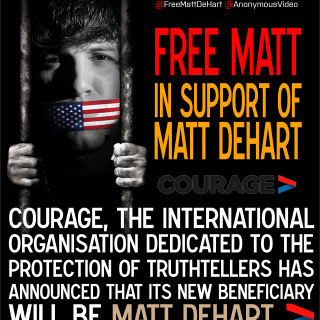 Matt DeHart Courage Fondation @AnonymousVideo